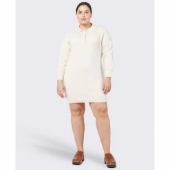Top 10 😉 Black Tape Trendy Plus Size Polo-Neck Sweater 👗 Dress Cream 🤩