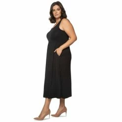 Best deal 🎉 Black Tape Plus Size Scoop-Neck Sleeveless 👗 Dress 👍
