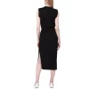 Cheap 🎁 Black Tape 👩 Women's Chiffon Layered Faux-Wrap 👗 Dress Sangria 🧨