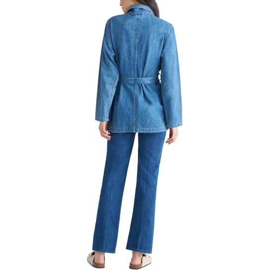 Promo ๐คฉ Black Tape ๐ฉ Women's Belted Denim Jacket 90s Blue Wash โค๏ธ 5 Promo ๐คฉ Black Tape ๐ฉ Women's Belted Denim Jacket 90s Blue Wash โค๏ธ - Image 3